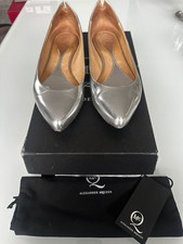Alexander McQueen Pointy Flat Ballerinas , Silber , Gr. 39 , Box und Staubbeutel