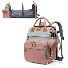 Baby Diaper Bags with Changing Station, Waterproof Diaper Bag Backpack for Moms