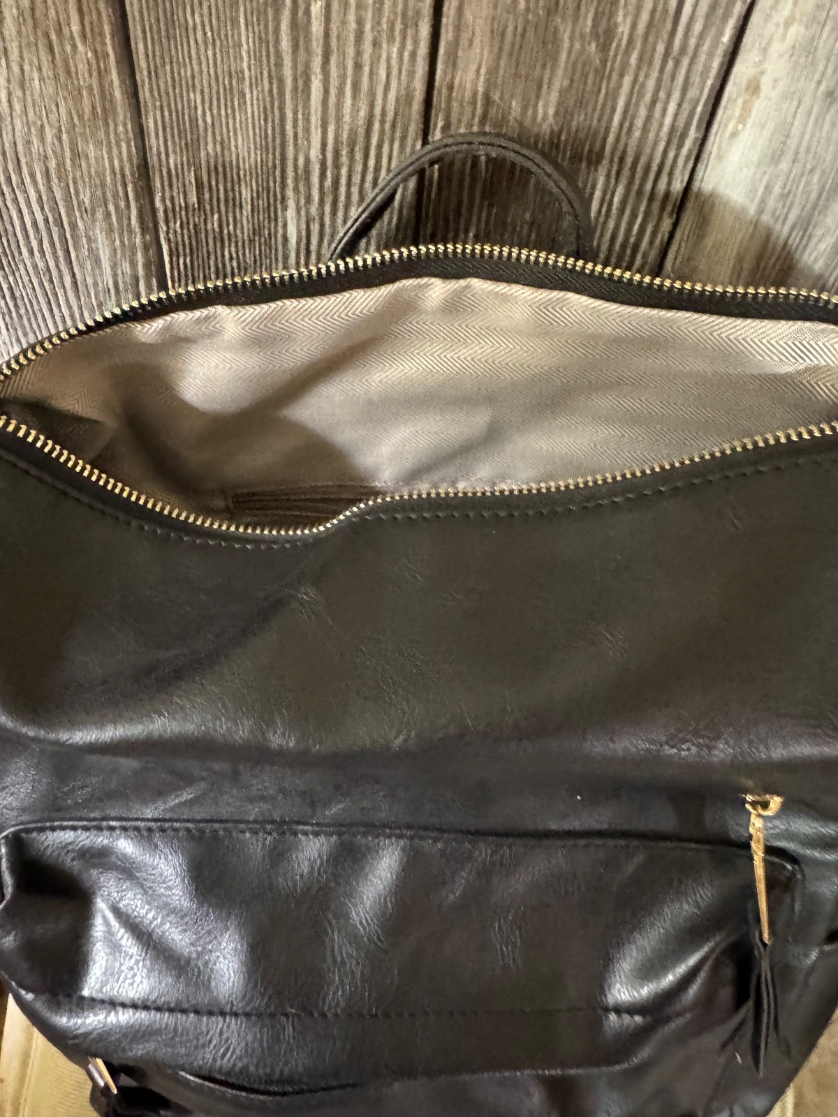 Modern Chic Black Leather BackPack with colorful … - image 5