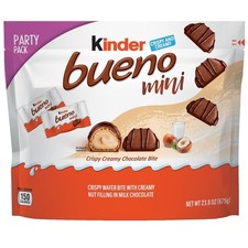 Kinder Bueno Mini, 125 Count Party Pack, Milk Chocolate and Hazelnut Cream