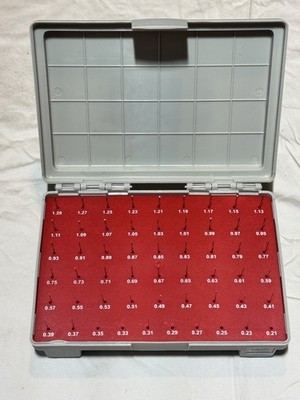Vermont Gage 102300100 Pin Gage Set Class ZZ Steel (Plus) 0.21-1.29mm