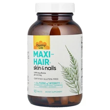 Country Life Maxi-Hair 90 Tablets Gluten-Free, GMP Quality Assured , Milk-Free,