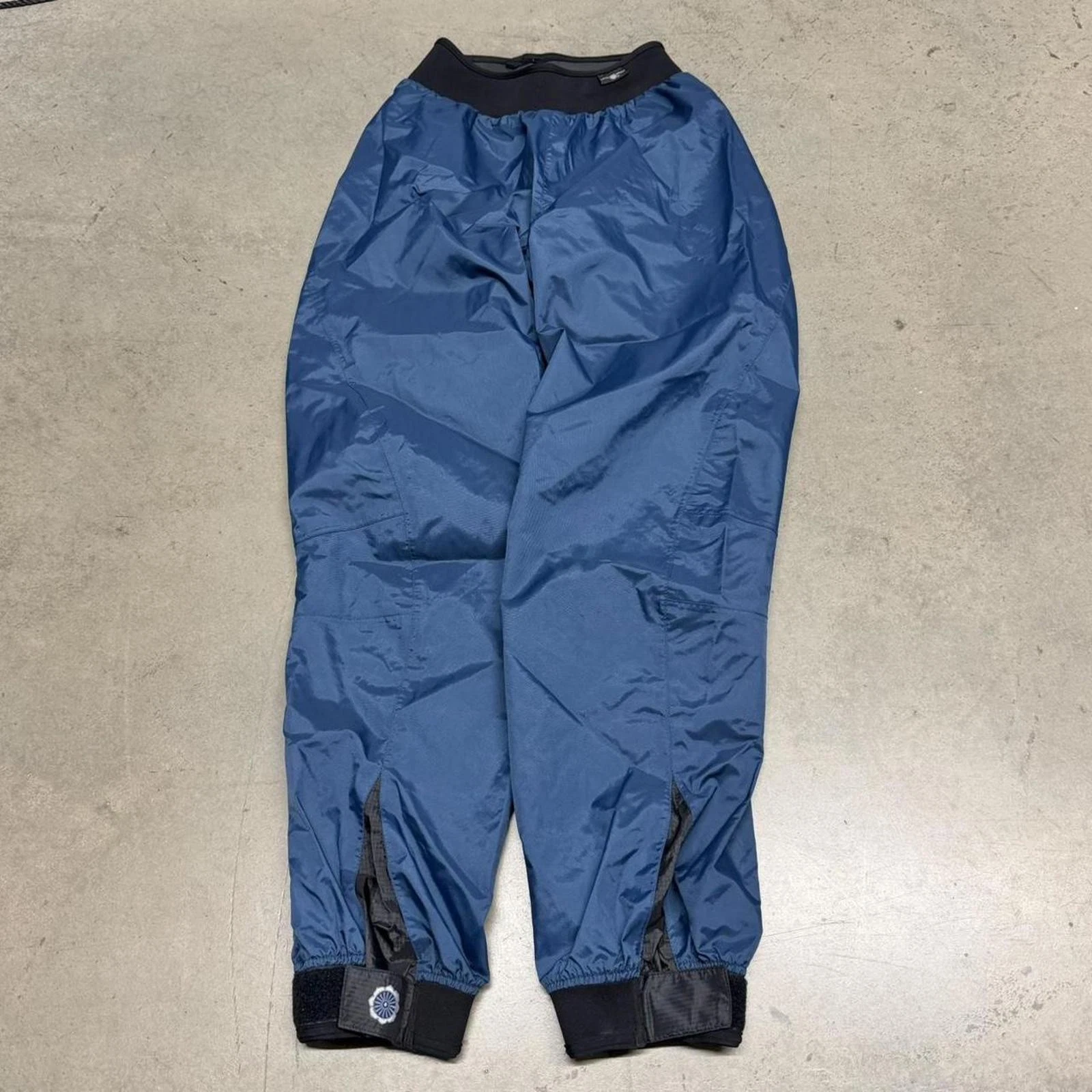 Vintage Patagonia Lotus Designs Splash Paddle Kayak Rain Pants Mens M Blue 90s