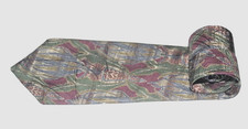 Burberrys Of London 100 Silk Necktie Tie Abstract Hand Sewn