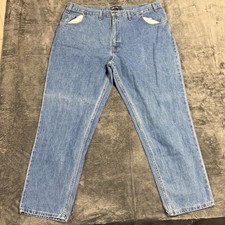 Faded Glory Original Fit Jeans Mens 42x30 Blue Denim Straight Leg Made in USA