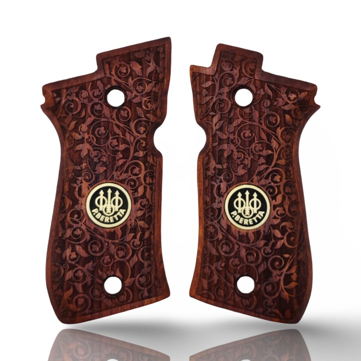 Zib for Beretta F81 84FS 84BB Cheetah Gun Grip Wooden Metal Brass