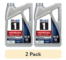 (2 pack) Mobil 1 High Mileage Full Synthetic Motor Oil 5W-30, 5 Quart, FREESHIP
