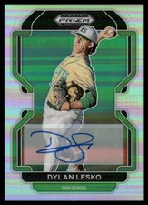 2022 Panini Prizm Draft Picks Base Autograph Prizm Silver 15 Dylan Lesko Auto BB