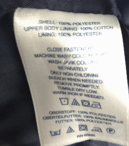 Land's End Trench Coat Womens XS Button Up Lined Water Resist Lightweight Blue - Picture 15 of 18