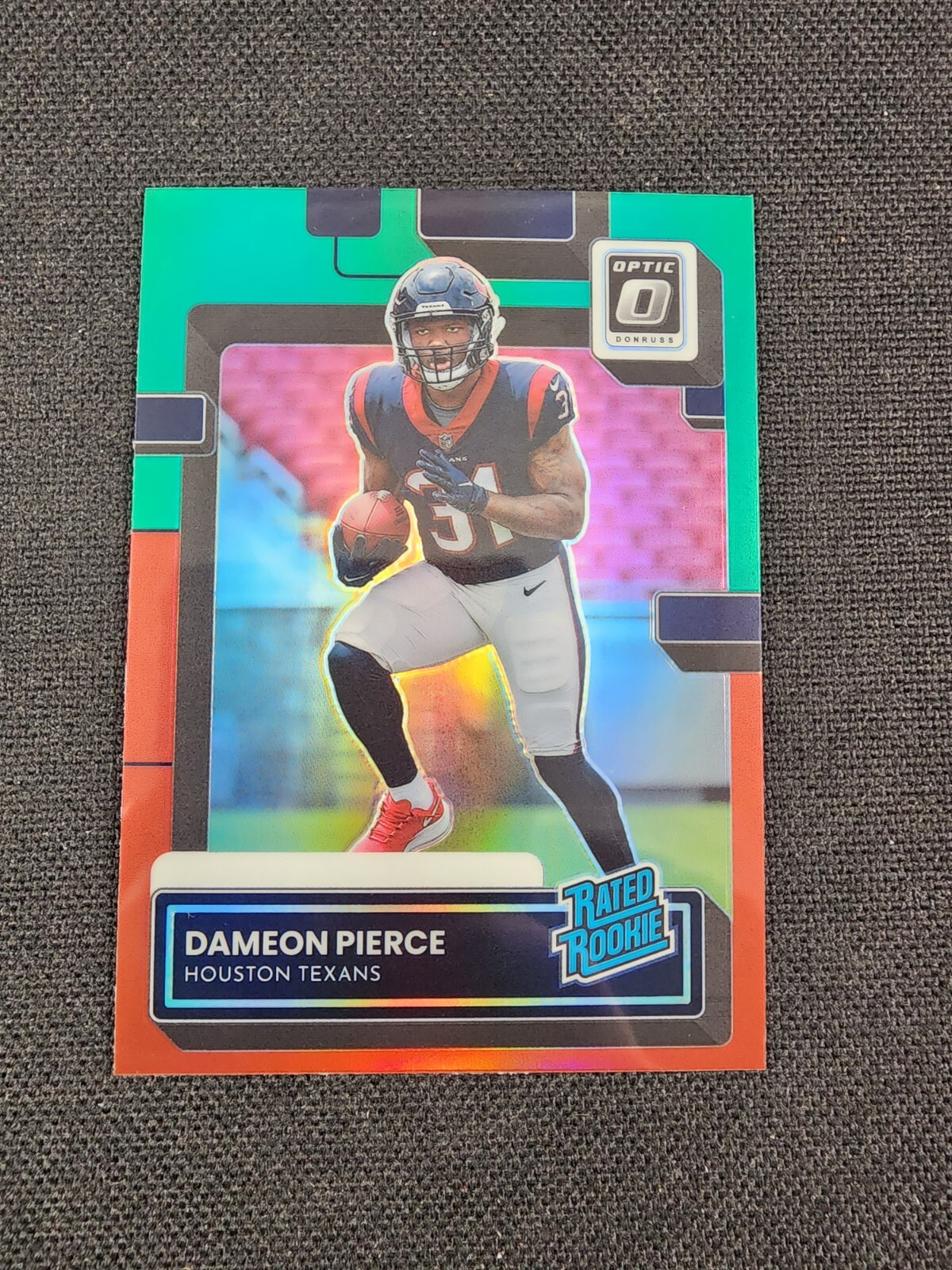 2022 Panini Donruss Dameon Pierce Rated Rookie Optic Preview #P-340 Red/Green