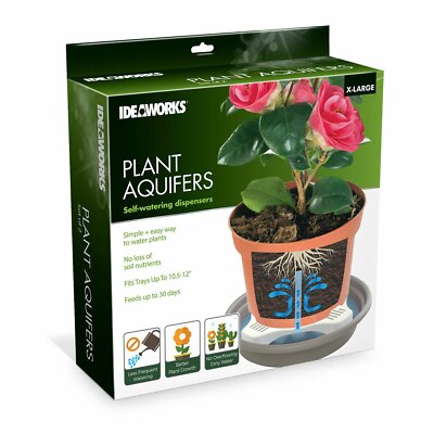 Plant Aquifer Self Watering Dispenser Soil Nutrients 3 Saucer Sizes Garden NEW