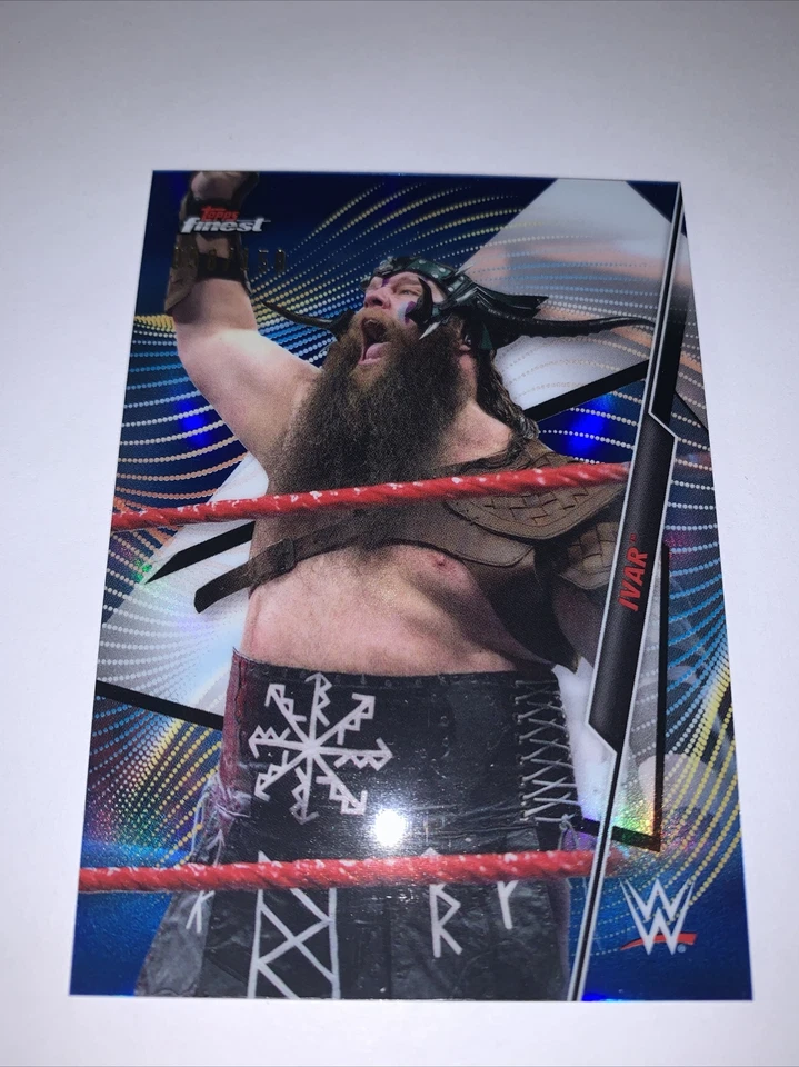 Topps Finest WWE 2020 Ivar Blue Card 17 Numbered 058/150. - Image 2 of 4