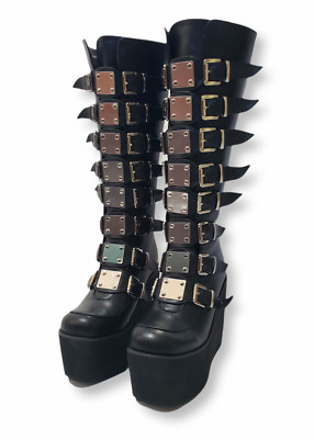 Women Gothic Platform Boots Vegan 