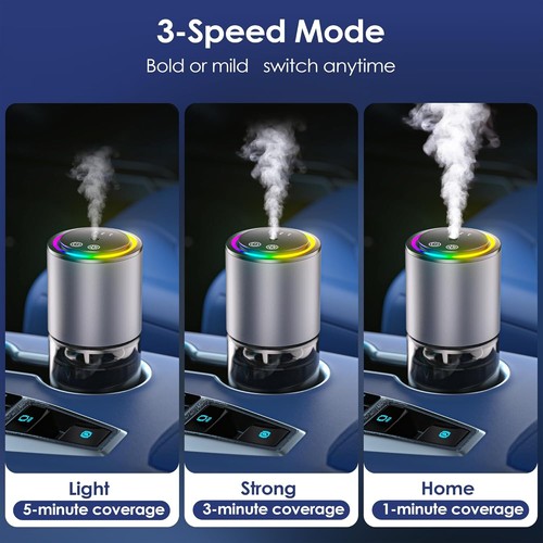 Smart Car Air Freshener 150ml, Auto Modes, RGB Light, 6-Month Use for Car/Room - Picture 4 of 6