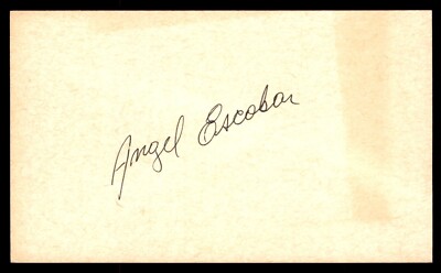 Angel Escobar Baseball Signed Index Card Auto Autograph (no COA) *e1