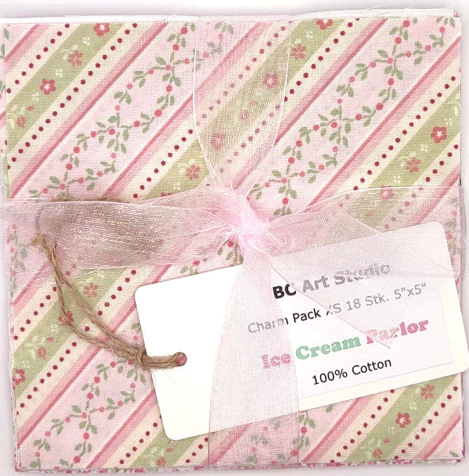 Patchworkstoff Charm Pack 5inch Moda in the beginning Ice Cream Parlor 18x12,7cm - Bild 2 von 4