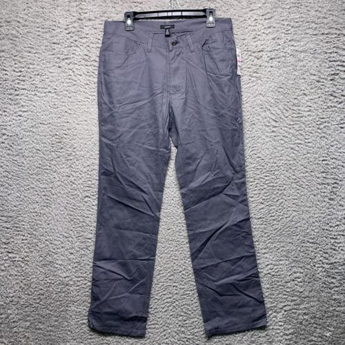 Alfani Mens Pants Flat Front Chino Grey 32 32 Casual Lightweight Workwear