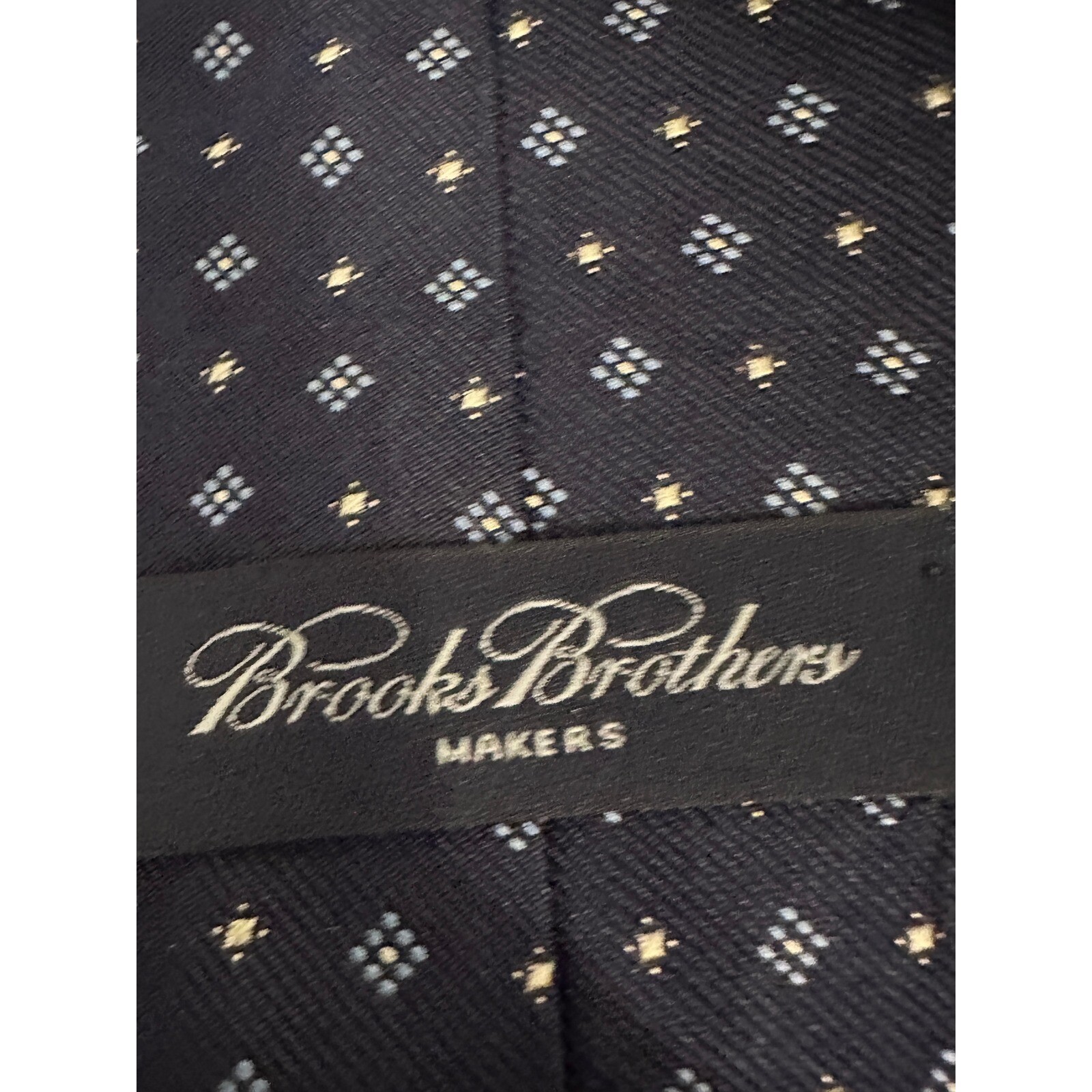 Brooks Brothers Necktie Navy Blue Patterned Silk Tie Business Casual thumbnail 3