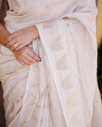 South Indian Saree Blouse Bridal Banarasi Silk Sari Bollywood Party Wedding New - Picture 7 of 7
