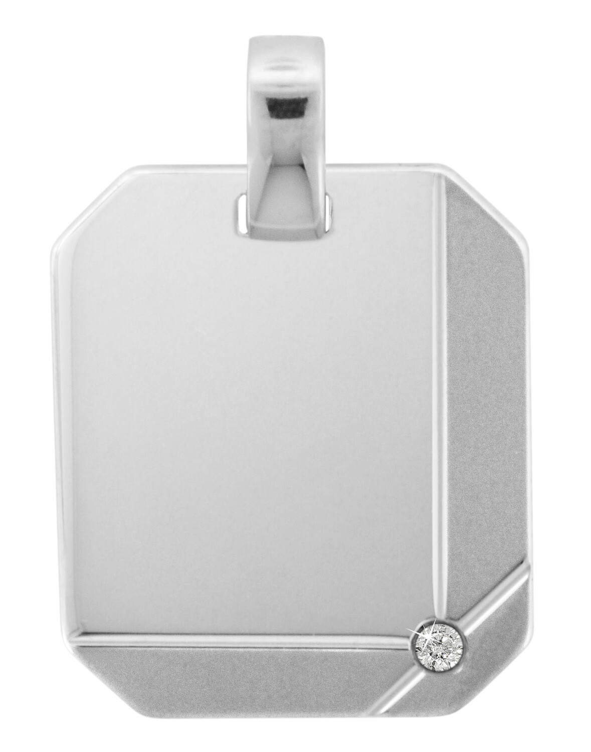 Модель TRENDOR Schmuck Mnner Anhnger mit Gravur 925 Silber mit Zirkonia 22x18 мм 7027 9190₽