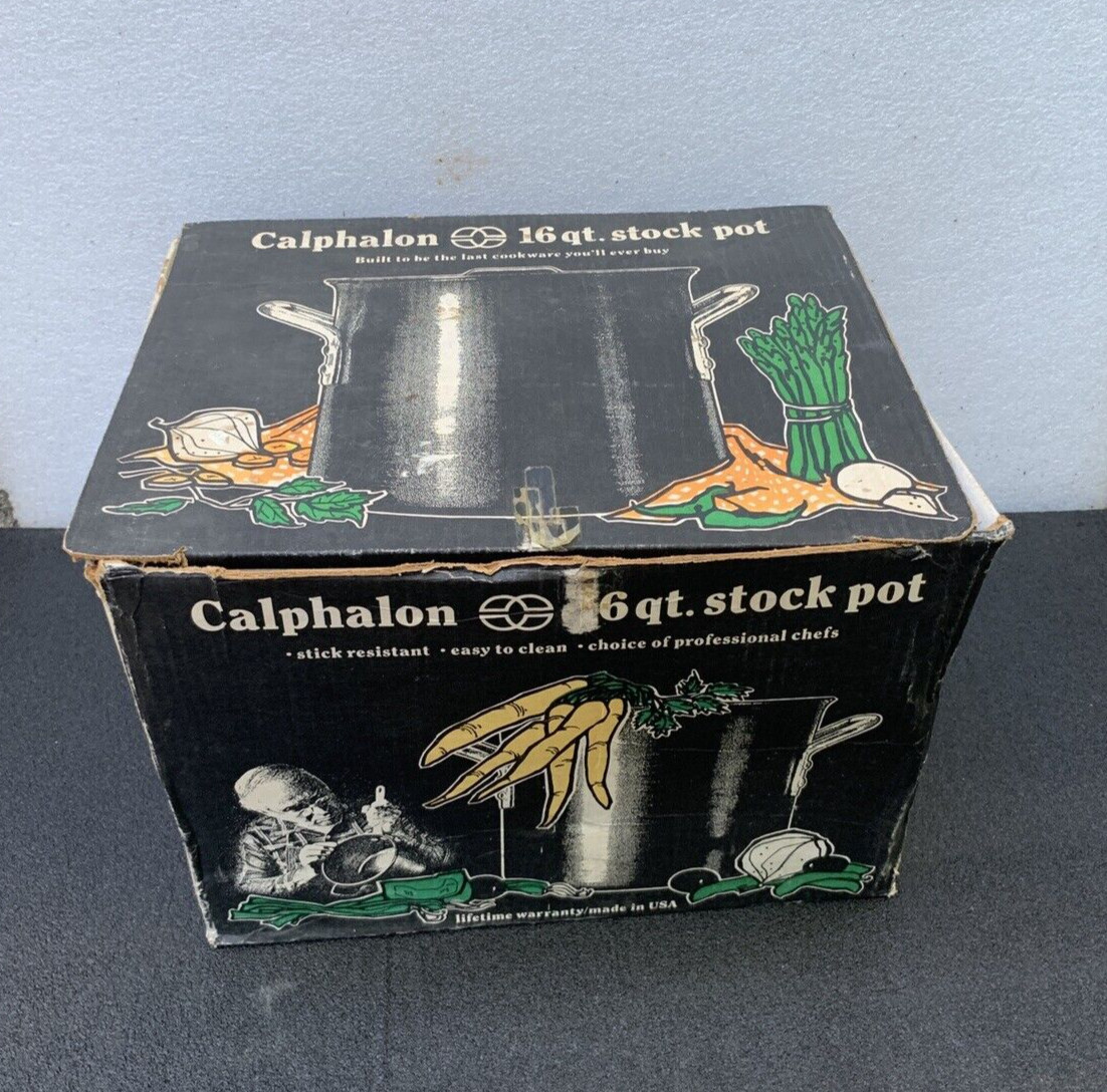 MIB Vintage Commercial Aluminum Cookware Calphalon 816 16QT Stock Pot