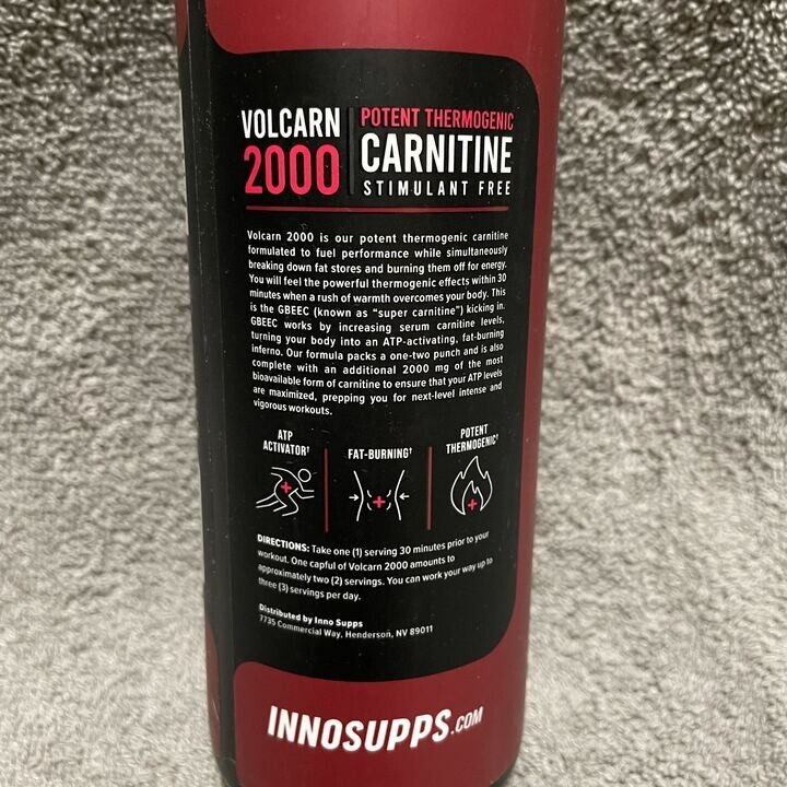 Inno Supps Volcarn 2000 Liquid Carnitine Rainbow Sherbet 16oz Stim Free  Burner