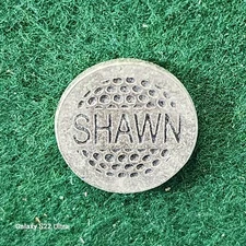 Personalized Metal Golf Ball Marker for Shawn