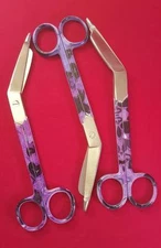 3 LISTER BANDAGE SCISSOR 7.25" STYLEMATE ROUND PATTERN PURPLE-SURGICAL INSTRUMNT