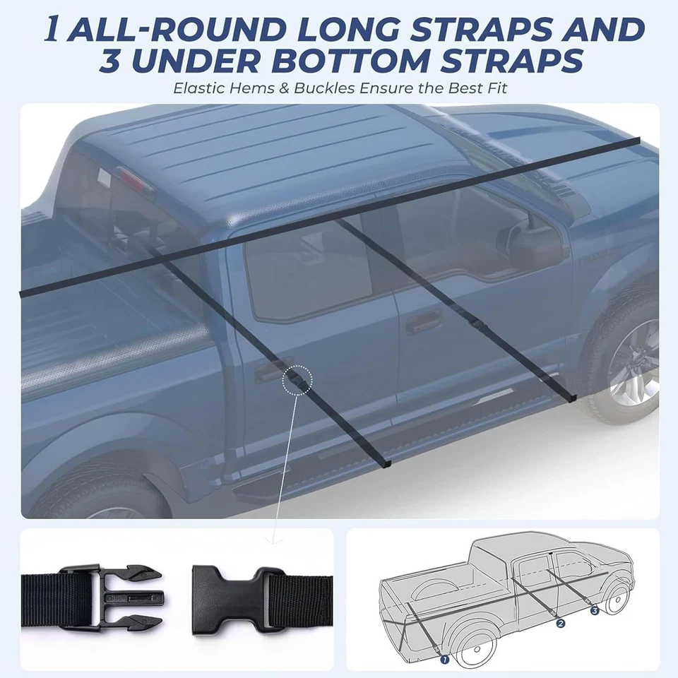 420D Waterproof Pickup Truck Car Cover with Zipper Door ,For Dodge Ram 1500 2500 Foto 2 de 4