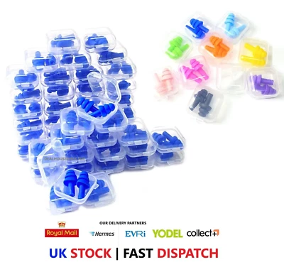 HAYATEC ESSENTIAL Ear plugs 4 Reusable Adults Ear plug for Swimming Work Sleep Noise reduction UK