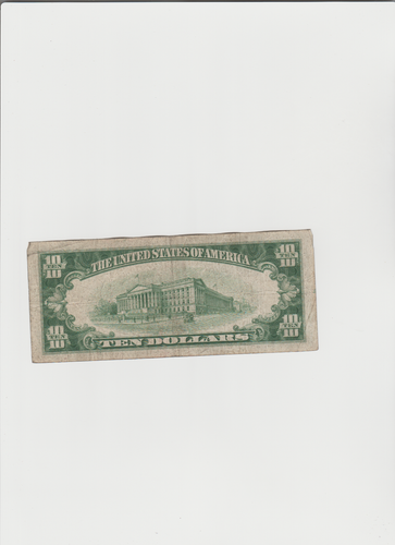 1934-C $10 TEN DOLLARS FRN FEDERAL RESERVE NOTE NEW YORK, NY - Picture 4 of 5