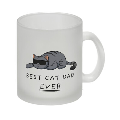 Best cat dad ever. Glas Tasse Der Kaffeebecher ist ideal für Katzenliebhaber,