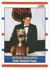 SERGEI MAKAROV 1990-91 SCORE BILINGUAL CALDER TROPHY CARD MINT CONDITION