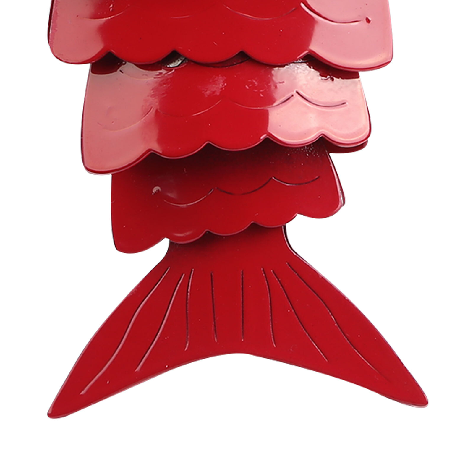 Vintage Koi Fish Hanging Sculpture Metal Fish Windchime for Outdoor