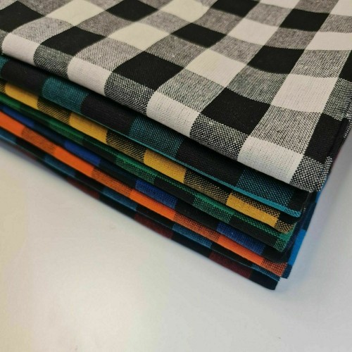 *Clearance* Luxury Gingham Check 100% Cotton Linen Woven Material Fabric 44" - Picture 6 of 103