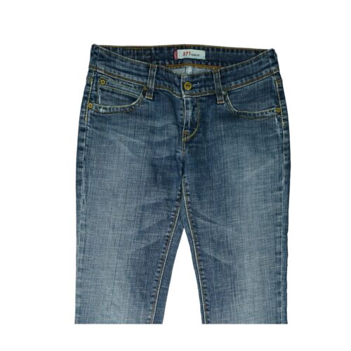 Levis 571 Women's Jeans Trousers Slim Fit Skinny Stretch Low Vintage 124  8/12ft | eBay