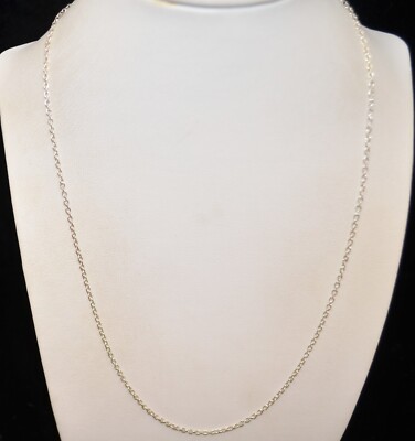 Sterling Silber einfache Gliederkette Halskette 18,0'' #FMC719