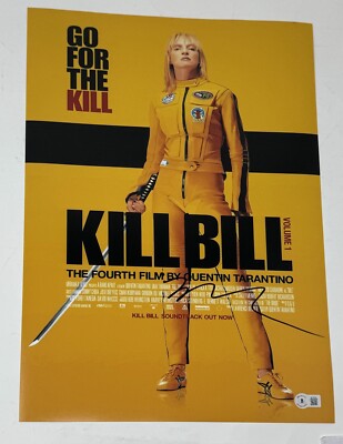 Quentin Tarantino Signed Autograph Kill Bill 12x18 Movie Poster