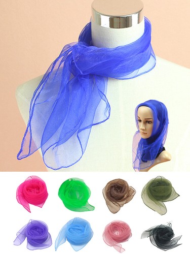 Women Vintage Neck Scarf Fancy Chiffon Wrap Hair Head Neck Tie Super Light Gift✔ - Picture 5 of 46