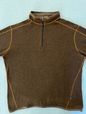 Kuhl 1/4 Zip Sweater Chianti Fleece Men's Large L Brown