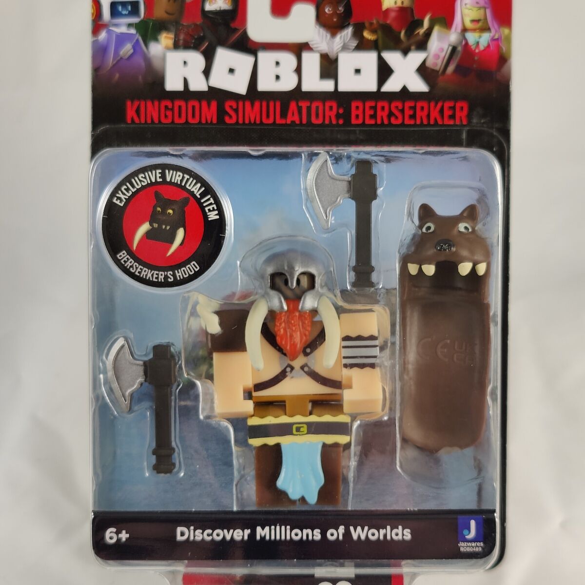 New Roblox Kingdom Simulator Berserk Figure - With Exclusive Virtual Item,  New