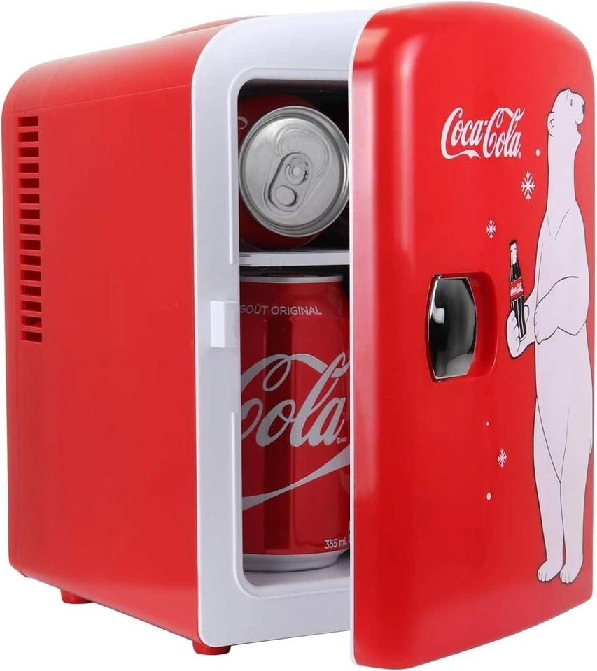 Coca-Cola Polar Bear Fridge - Compact 4L Mini Cooler with Dual Power Options - Image 3 of 4