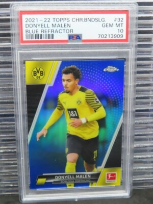 donyell malen 10シリ psa9 2021-22 STADIUM Chrome DONYELL MALEN BLUE X - FRACTOR PSA 9 | eBay