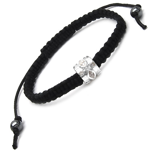 Nuovo Bracciale Shamballa 925 Argento Zirkonia Bead 6,1 Grammi #119 - Picture 1 of 1