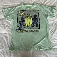 Primitive Behavior Vintage T Shirt Large 1980's Surf Skate Culture Board Beach