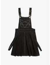 Royal Bones Women's Dress S Black Star Overall Pocket Goth **CLEARANCE**