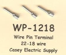 100 Non Insulated WIRE PIN Terminal Connector Uninsulated 22-18 Gauge Wire MOLEX