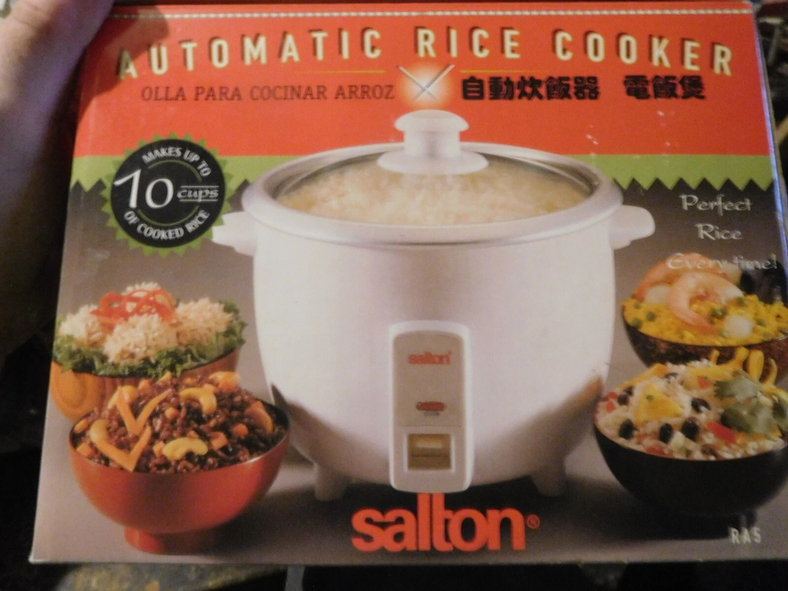 Salton Automatic 10 Cup Rice Cooker Steamer New in Box