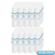 30 Micron 10" x 2.5" String Wound Sediment Water Filter RO Replacement 1-50 Pack