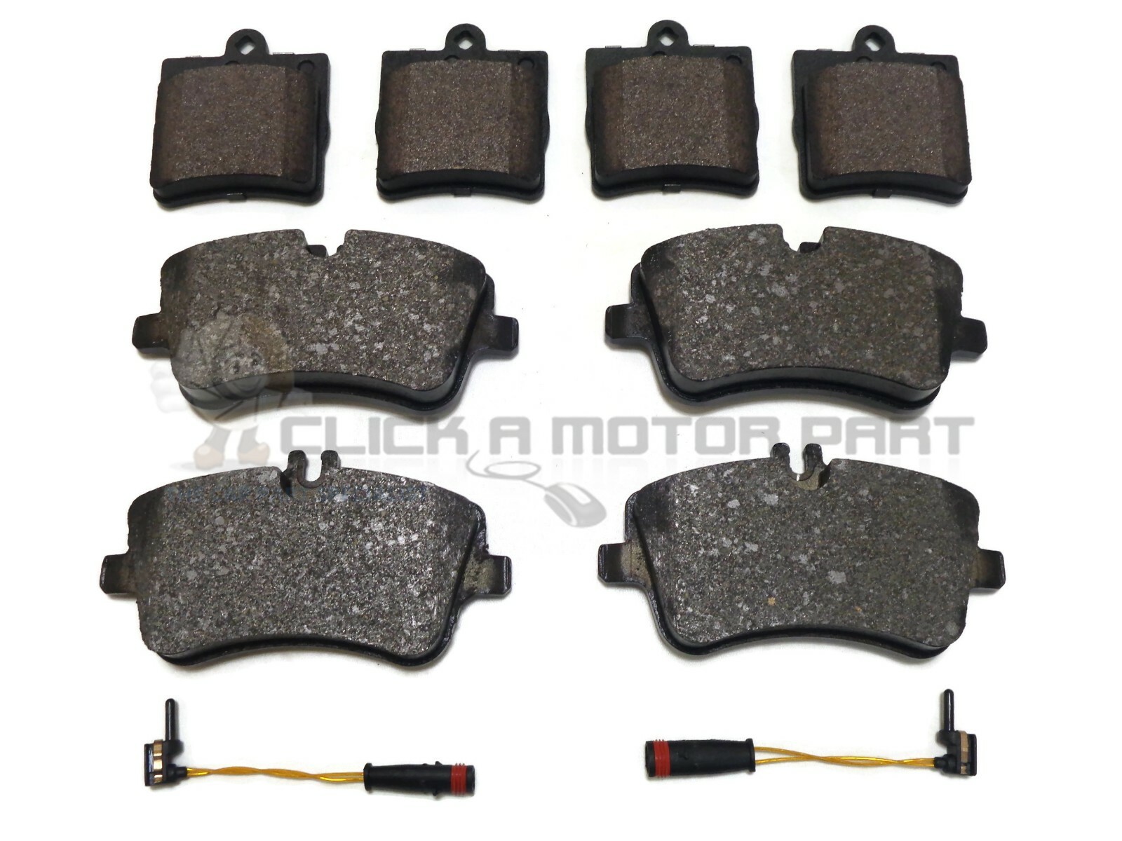 MERCEDES C180 C200 C220 20012007 FRONT & REAR BRAKE PADS SET & 2 WEAR
